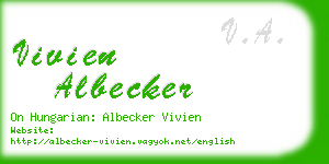 vivien albecker business card